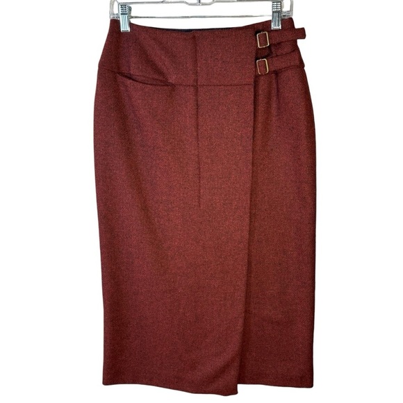 The Barn Classic Timeless Wool Jacket Skirt Set Brass Color Details Womens 36 - Picture 11 of 16